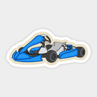 Kart racing cartoon illustration Sticker